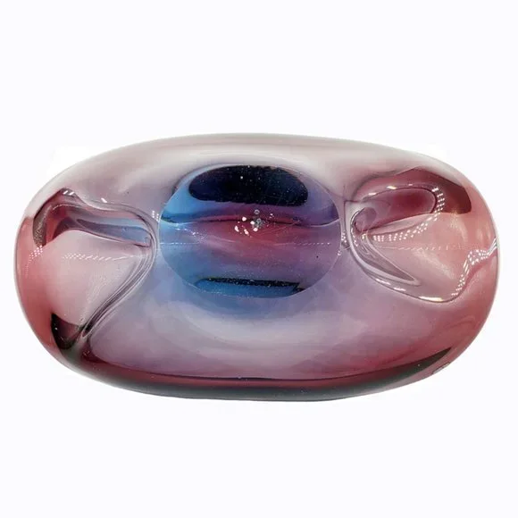 Murano Glass Bowl Ameythyst & Blue Sommerso Small Bowl Mid-Century Modern 1960s - Picture 7 of 7